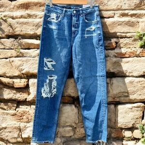 American Eagle outfitters Distressed & Ripped   HIGH RISE MOM JEANS NWT